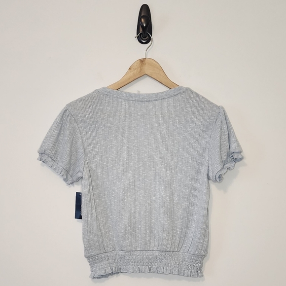 Ardene Blue Shirt Short Sleeve Medium - Picture 2 of 5